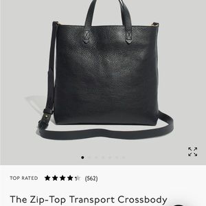 Madewell Black Zip-Top Crossbody Bag